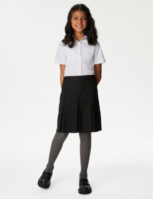 Girls' Slim Fit Permanent Pleats School Skirt (2-18 Yrs) - JE