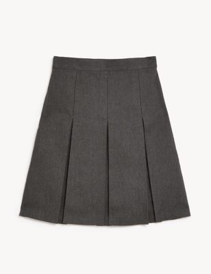 M&S Girls Girls' Plus Fit Permanent Pleats School Skirt (2-18 Yrs)