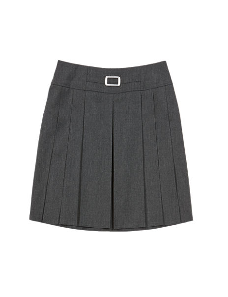 Girls' Buckle Detail Pleated Skirt with Triple Action Stormwear™ | M&S