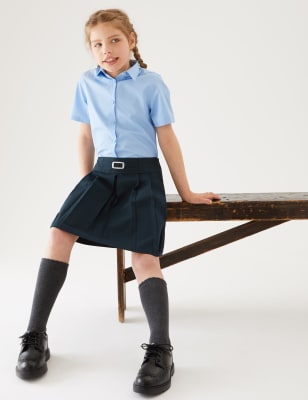 

Girls M&S Collection Girls' Permanent Pleats School Skirt (2-16 Yrs) - Navy, Navy