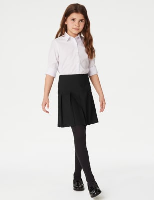 M&S Girls 2-Pack Plus Fit Pleated School Skirts (2 - 18 Yrs) - 3-4 Y - Black, Black,Grey