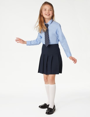 Marks And Spencer Girls M&S Collection 2pk Girls' Crease Resistant School Skirts (2-16 Yrs) - Navy, Navy