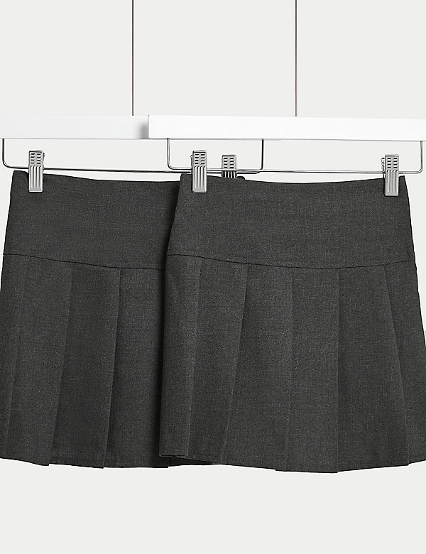 2pk Girls' Crease Resistant School Skirts (2-16 Yrs) - NO