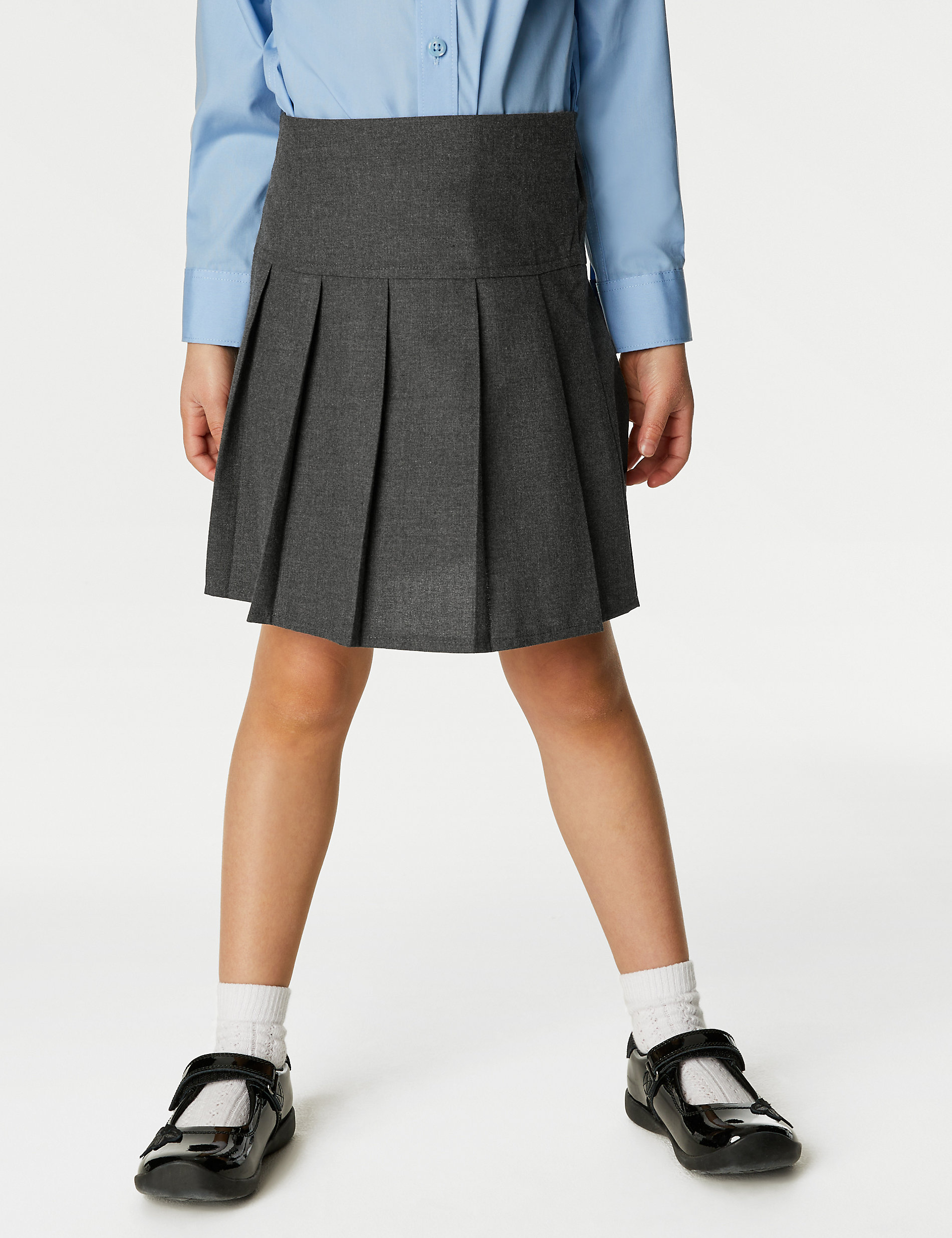 2pk Girls' Crease Resistant School Skirts (2-16 Yrs)