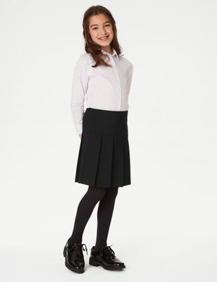 Girls College Style Jk Uniform Pleated Skirt + Short Sleeves Shirts+bowtie  School Students Sweat Clothes A16
