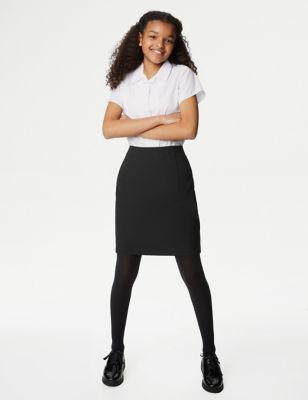 M&S Girls Short Pencil School Skirt (9-16 Yrs) - 9-10Y - Black, Black