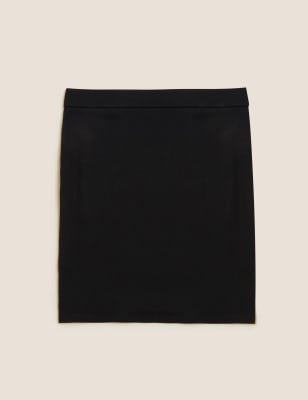 short navy pencil skirt