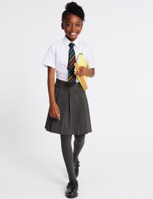 Girls’ Permanent Pleats School Skirt | M&S