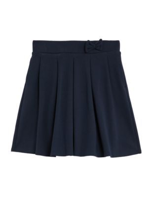 M&S Girls Girls' Cotton Pleated School Skirt (2-14 Yrs)