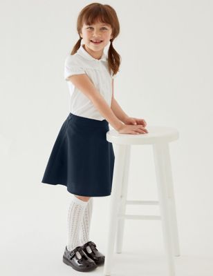 

Girls M&S Collection 2pk Girls' Regular Fit School Skater Skirts (2-18 Yrs) - Navy, Navy