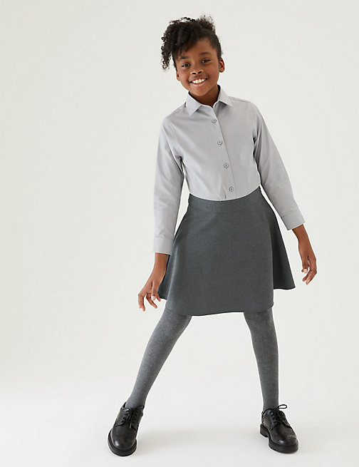 Marks And Spencer Girls M&S Collection 2pk Girls' Regular Fit School Skater Skirts (2-18 Yrs) - Grey