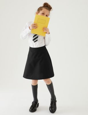 

Girls M&S Collection 2pk Girls' Regular Fit School Skater Skirts (2-18 Yrs) - Black, Black
