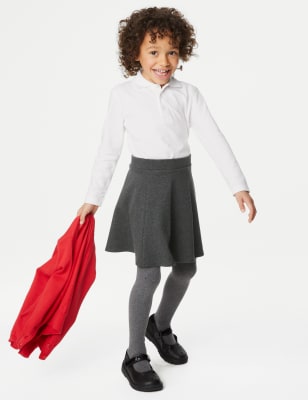 Jersey school skirt grey sale