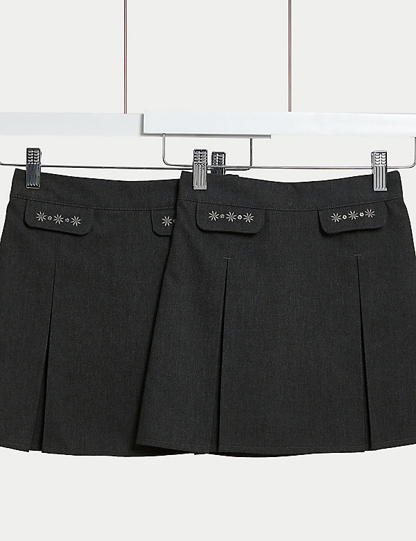 2pk Girls' Embroidered School Skirts (2-18 Yrs) - SE