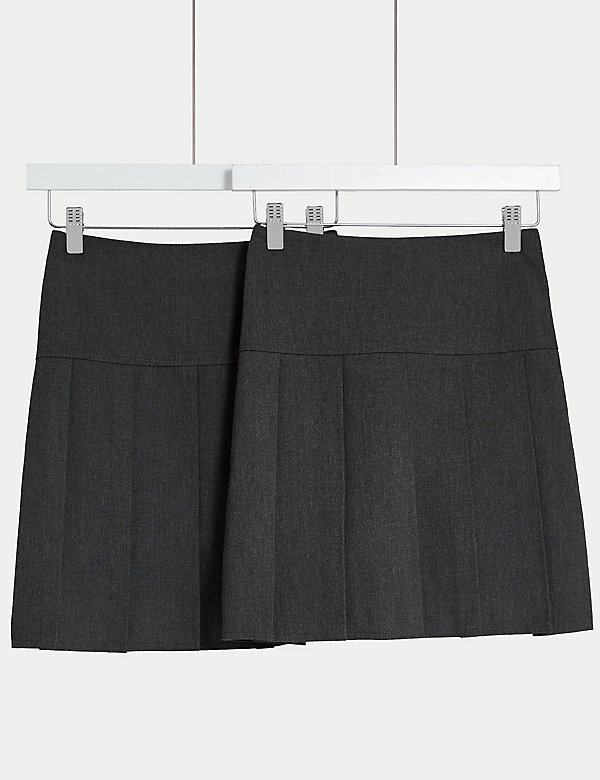 2pk Girls' Pleated School Skirts (2-18 Yrs) - DK