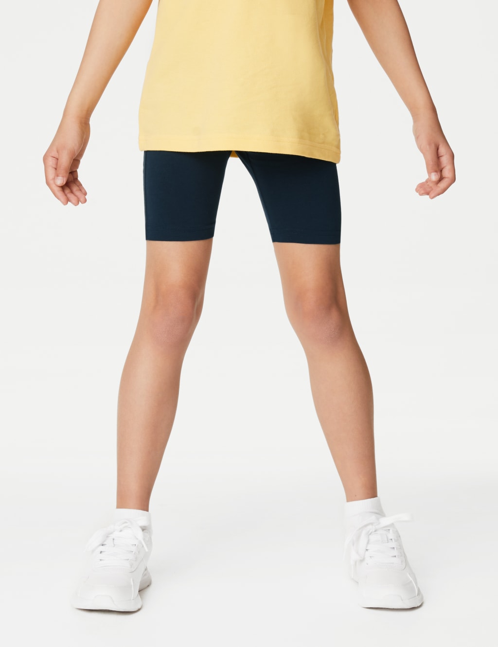 2pk Girls' Cotton with Stretch School Shorts (2-16 Yrs) image 2