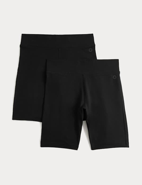 2 Pack Girls' Cotton with Stretch Shorts