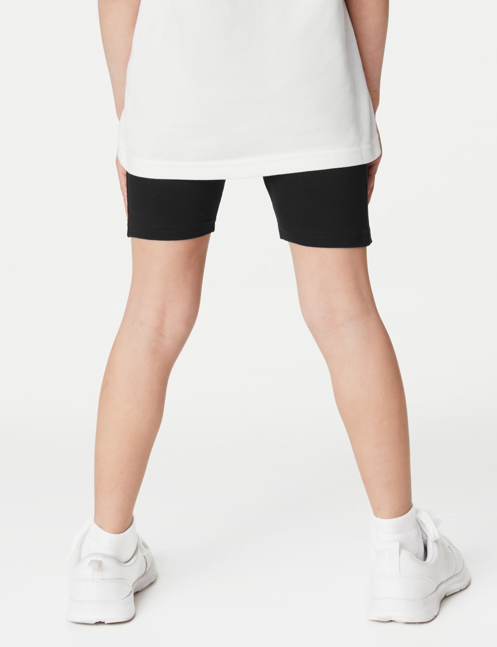 2pk Girls' Cotton with Stretch School Shorts (2-16 Yrs) image 4
