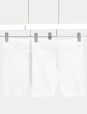 2pk Girls' Cotton with Stretch School Shorts (2-16 Yrs) - BR