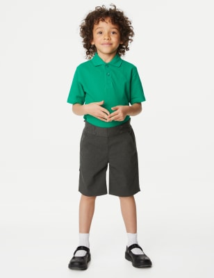 Girls' Turn Up School Shorts (2-16 Yrs), M&S Collection