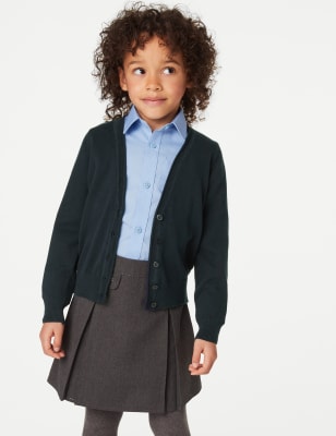 

Girls M&S Collection 2pk Girls' Pure Cotton School Cardigan (3-18 Yrs) - Navy, Navy