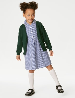 

M&S Collection 2er-Pack Schulstrickjacken für Mädchen aus reiner Baumwolle (3-18 Jahre) - Green, Green