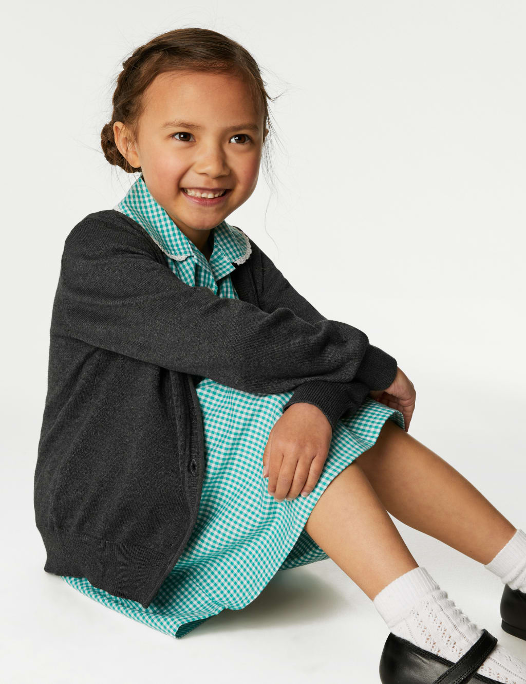 2pk Girls' Pure Cotton School Cardigan (3-18 Yrs) image 1