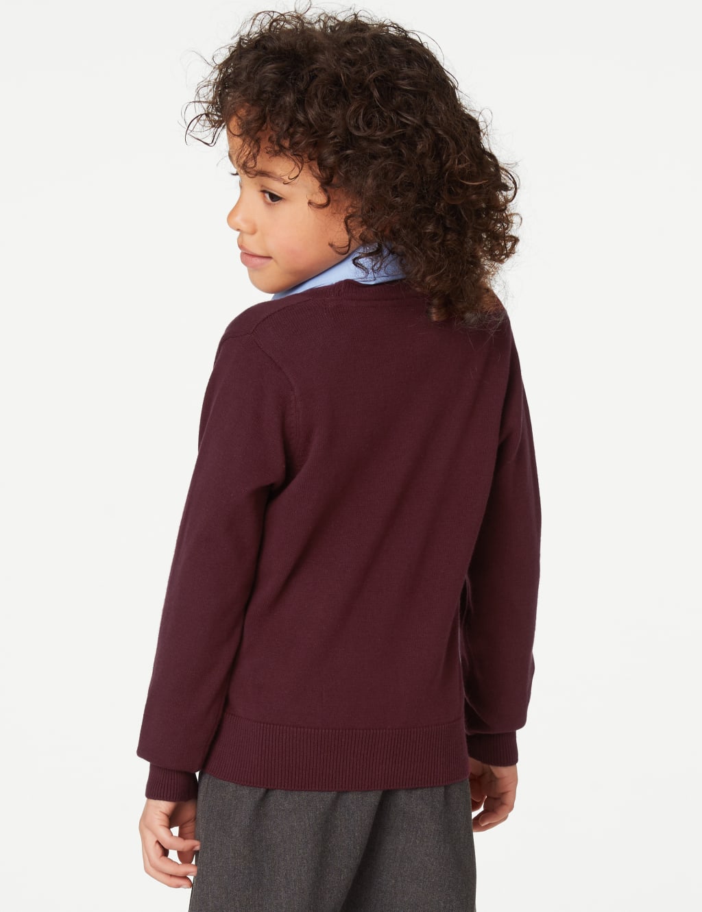 2pk Girls' Pure Cotton School Cardigan (3-18 Yrs) image 3