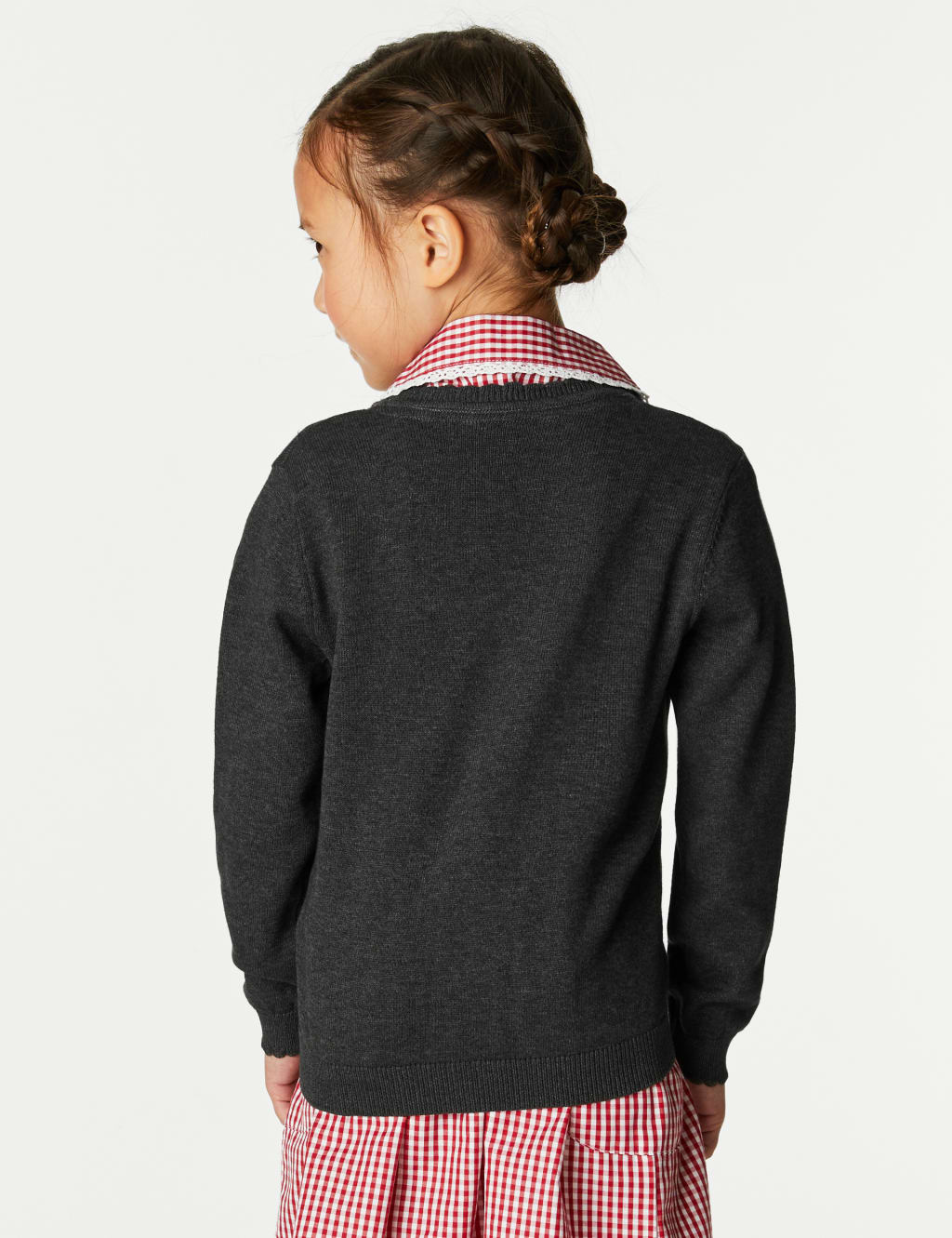 Girls’ Pure Cotton Bow Pocket School Cardigan (3-18 Yrs) image 3