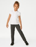Girls' Slim Leg Jersey School Trousers (2-18 Yrs)