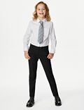 Dziewczęce spodnie szkolne o wydłużonym fasonie z dopasowaną nogawką (2–18 lat), 2 pary