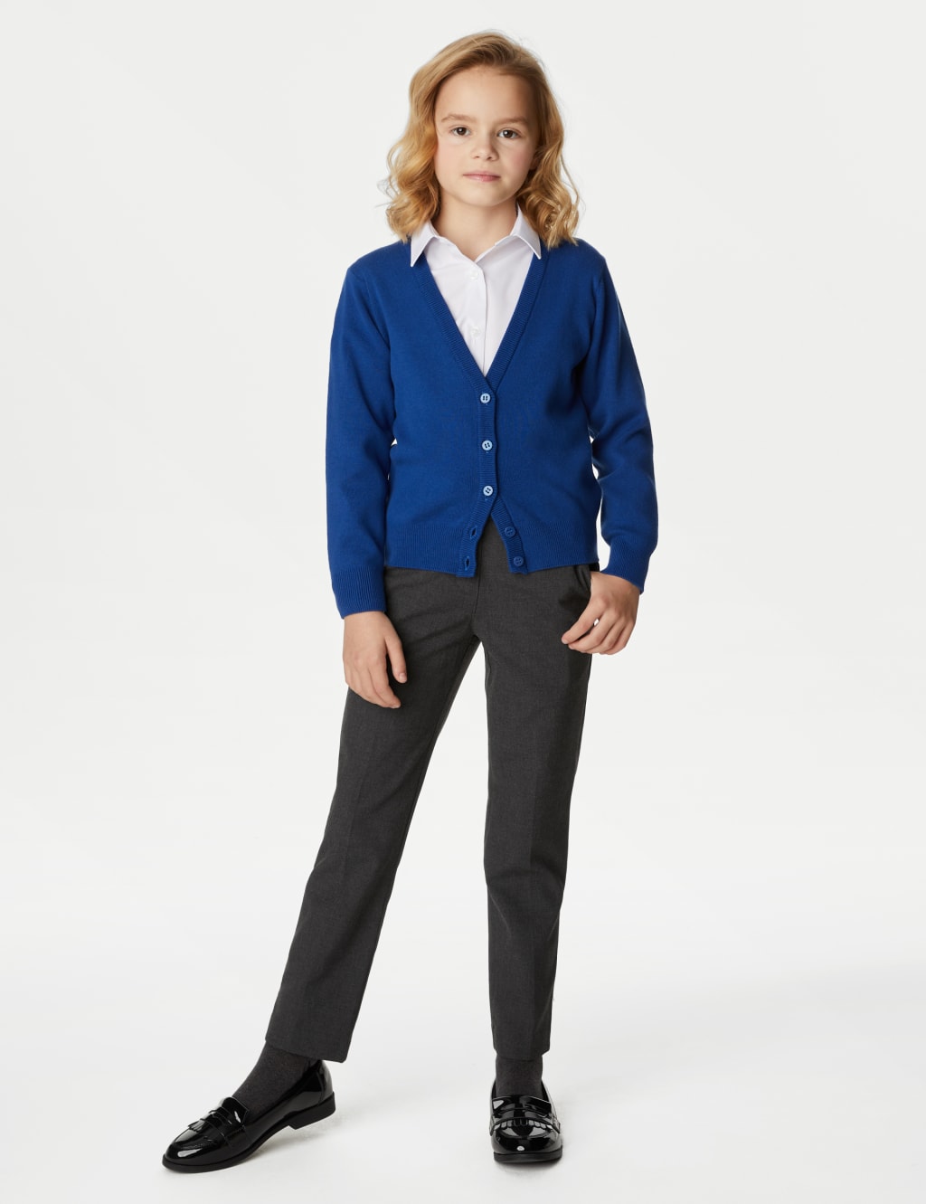 2pk Girls' Slim Leg Plus Waist School Trousers (2-18 Yrs) image 2