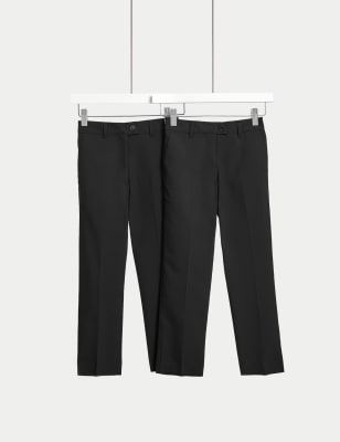 

Girls M&S Collection 2pk Girls' Slim Leg Plus Waist School Trousers (2-18 Yrs) - Black, Black