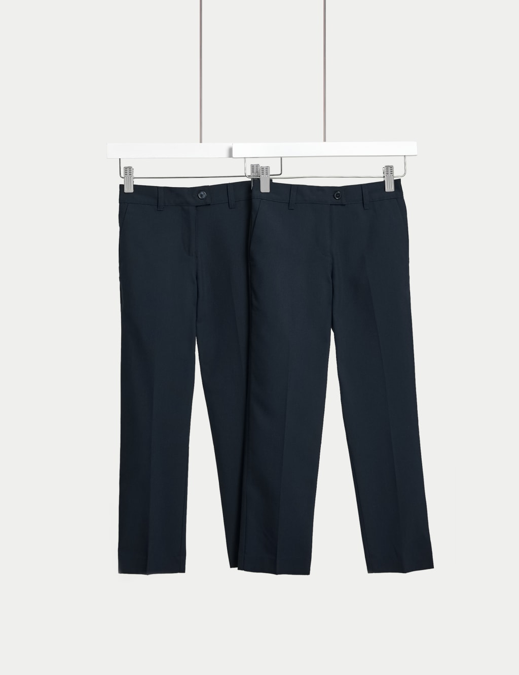 2pk Girls' Slim Leg School Trousers (2-18 Yrs) image 2