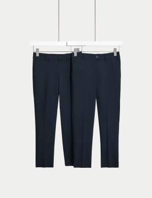 Pantalon fille coupe skinny, idéal pour l'école - Navy