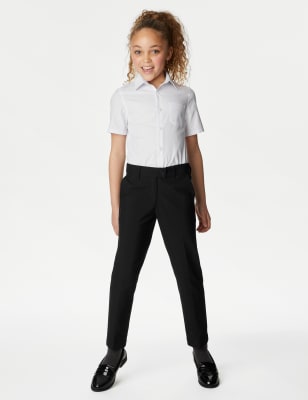 Marks And Spencer Girls M&S Collection 2pk Girls' Skinny Leg School Trousers (2-18 Yrs) - Black, Black