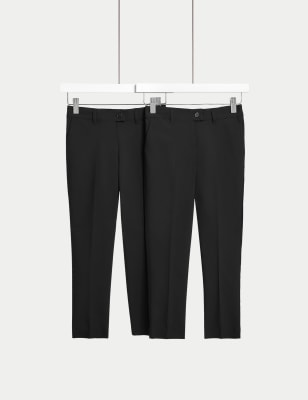 Pantalon fille coupe skinny, idéal pour l'école - Black