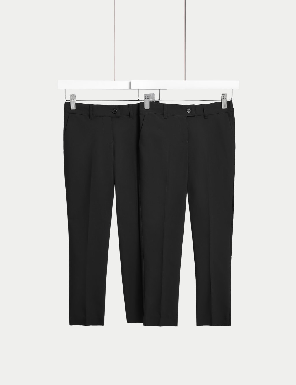 2pk Girls' Skinny Leg School Trousers (2-18 Yrs) image 2
