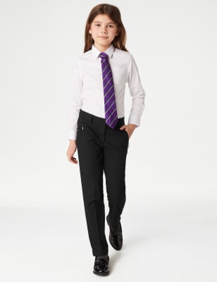 

M&S Collection Extra lange Schulhose mit schmalem Bein für Mädchen (2-18 J.) - Black, Black