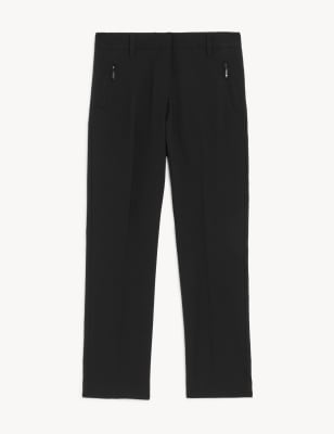 Pantalon fille coupe slim, idéal pour l'école - Black