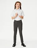 Dívčí školní kalhoty se super přiléhavými nohavicemi a&nbsp;zipem (2–18&nbsp;let)
