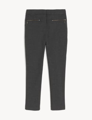 Calvin Klein Pantalone Nero Bambina Regular Fit Elastico Logato Vita Alta Zampa Larga