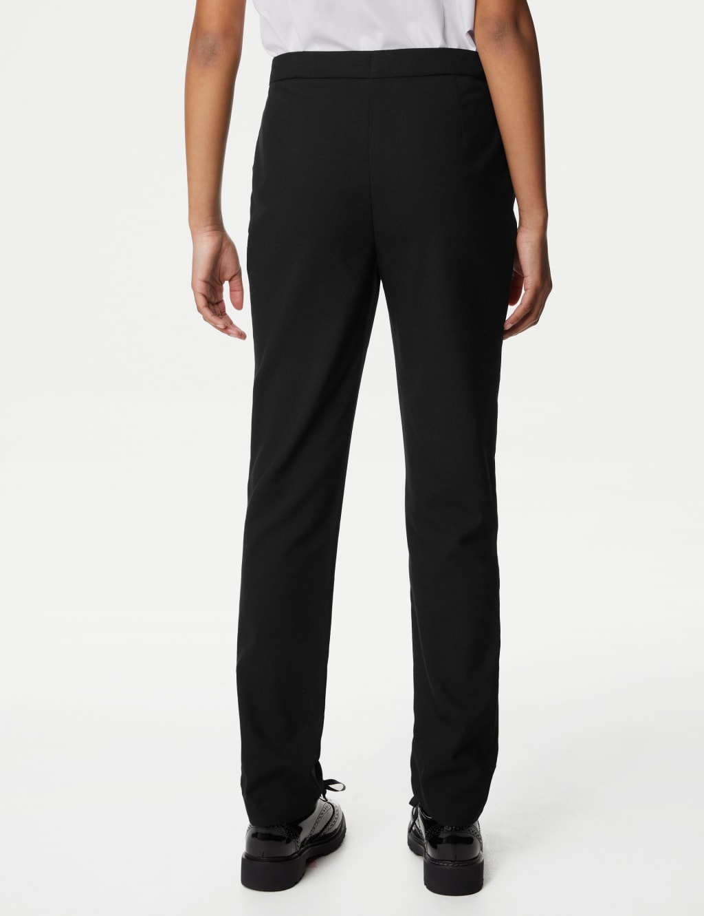Girls' Super Skinny Leg Zip School Trousers (2-18 Yrs) image 3