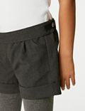Pantalones cortos escolares con bajo remangado para chicas (2-16&nbsp;años)