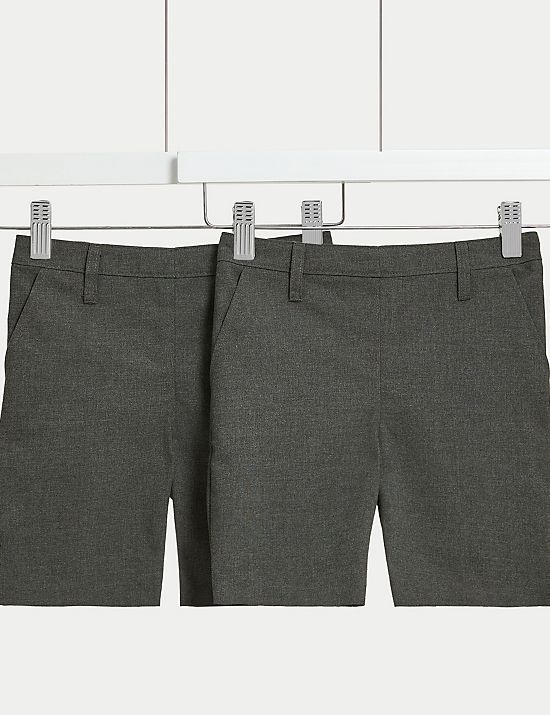 Pack de 2 pantalones escolares slim cortos para chicas (2-16&nbsp;años)