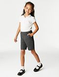 2pk Girls' Slim Leg School Shorts (2-16 Yrs)