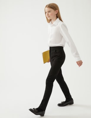 Buy Black Senior High Waist Stretch School Trousers (9-18yrs) from