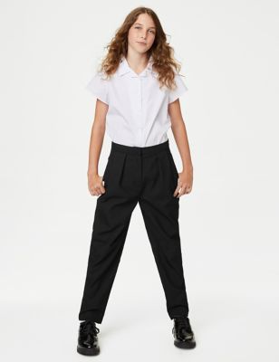 Girls' Tapered Leg School Trousers (9-18 Yrs)