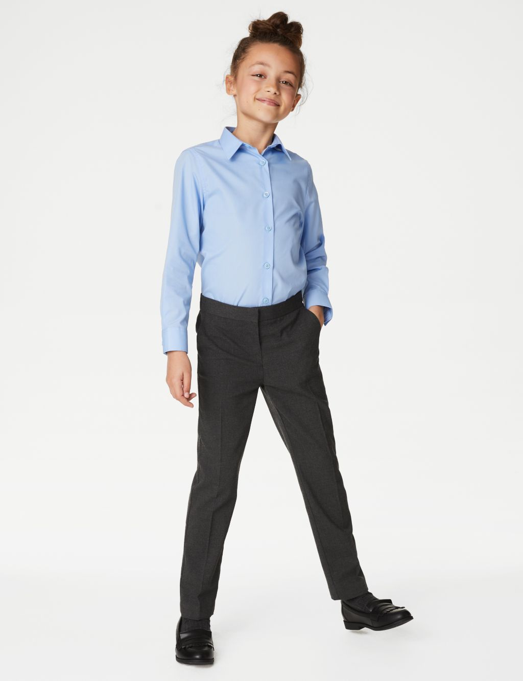 Buy Grey School Trousers from the M&S UK Online Shop