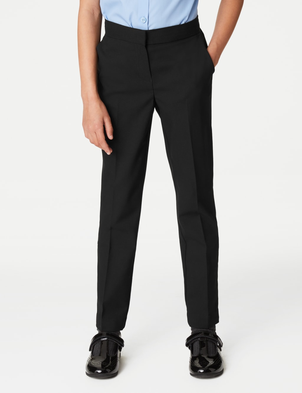 Girls' Skinny Leg School Trousers (2-18 Yrs) image 2